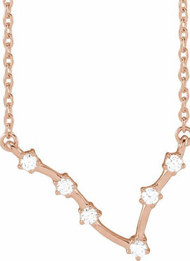 14K Yellow Gold 1/10 CTW Natural Diamond Aquarius 16-18
