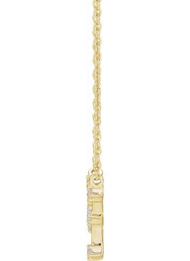 14K Yellow Gold 1/10 CTW Natural Diamond Aquarius 16-18