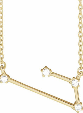 14K Yellow Gold 1/10 CTW Natural Diamond Aquarius 16-18