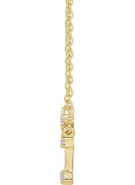 14K Yellow Gold 1/10 CTW Natural Diamond Aquarius 16-18