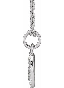 14K Yellow Gold .08 CTW Natural Diamond Peace 16-18