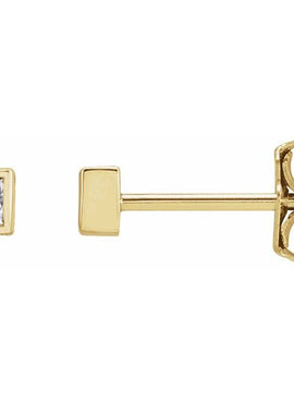 14K White Gold .05 CTW Natural Diamond Bezel-Set Earrings