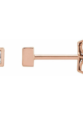 14K White Gold .05 CTW Natural Diamond Bezel-Set Earrings