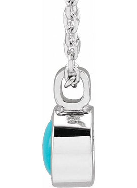 14K White Gold Natural White Opal Bezel-Set 16-18
