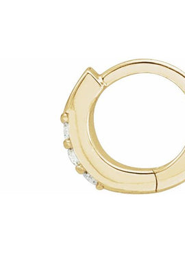 14K Rose Gold 1/8 CTW Natural Diamond Hinged 12.5 mm Hoop Earrings