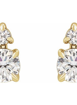 14K Yellow Gold 1/3 CTW Lab-Grown Diamond Earrings
