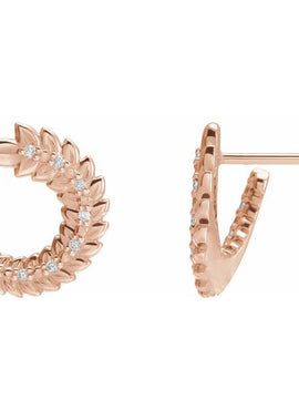 Platinum .07 CTW Natural Diamond Front-Back Hoop Earrings