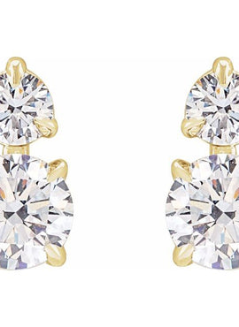 14K Yellow Gold 1/3 CTW Lab-Grown Diamond Earrings