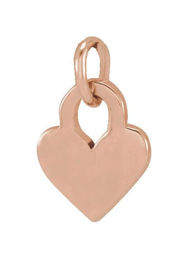 14K White Gold Engravable Heart 16-18