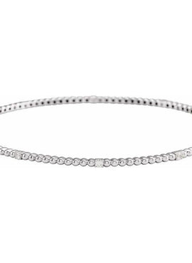 14K Yellow Gold 1/3 CTW Natural Diamond Beaded Bangle 7 3/4