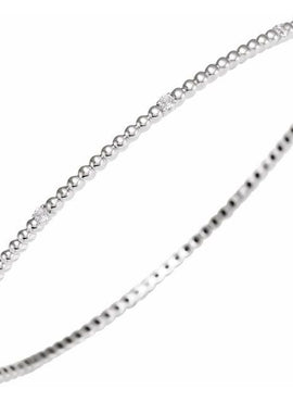 14K Yellow Gold 1/3 CTW Natural Diamond Beaded Bangle 7 3/4