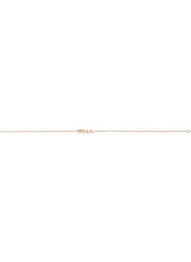 14K Rose Gold Script Mrs 6 1/2-7 1/2