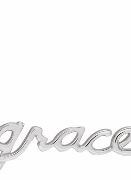 14K Yellow Gold Lowercase Script Grace 18