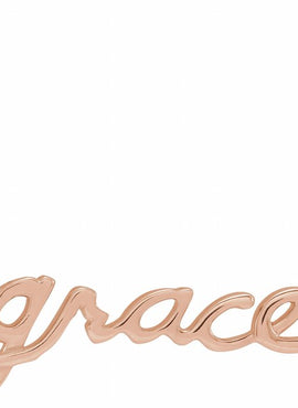 14K Yellow Gold Lowercase Script Grace 18