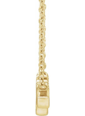 14K Yellow Gold Lowercase Script Grace 18