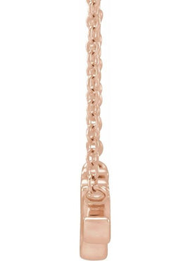 14K Yellow Gold Lowercase Script Grace 18