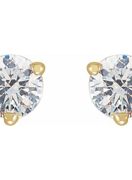 14K White Gold Natural Blue Sheen Moonstone Earrings