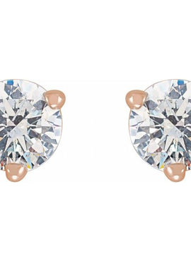 14K White Gold Natural Blue Sheen Moonstone Earrings