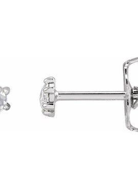 14K Yellow Gold .07 CTW Rose-Cut Natural Diamond Earrings