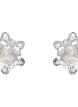 14K Yellow Gold .07 CTW Rose-Cut Natural Diamond Earrings