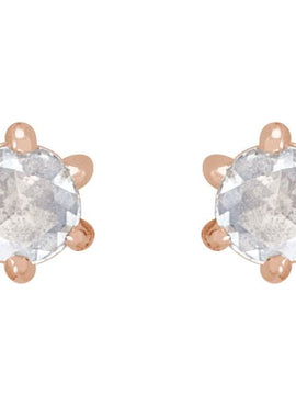 14K Yellow Gold .07 CTW Rose-Cut Natural Diamond Earrings