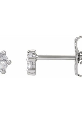 14K Yellow Gold .07 CTW Rose-Cut Natural Diamond Earrings