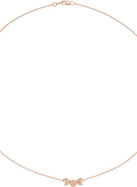 14K White Gold Triple Goddess 18