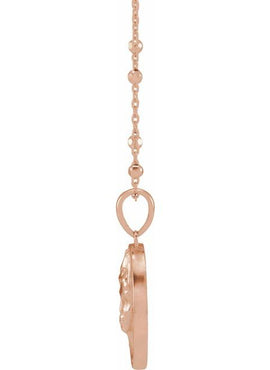 14K Rose Gold 22x15 mm Athena Pendant