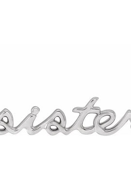 14K White Gold Sister 18
