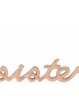 14K White Gold Sister 18