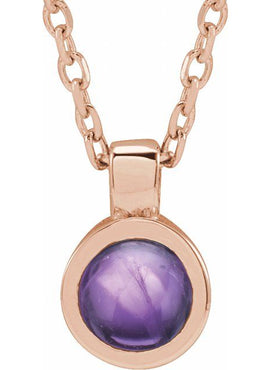14K White Gold Natural White Opal Bezel-Set 16-18