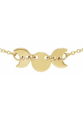 14K White Gold Triple Goddess 18