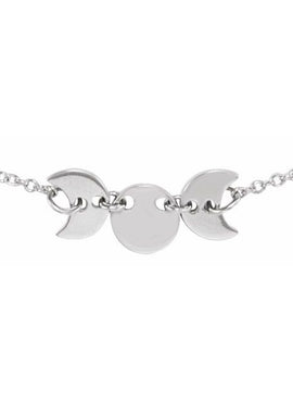 14K White Gold Triple Goddess 18