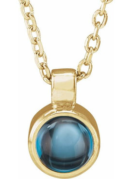 14K White Gold Natural White Opal Bezel-Set 16-18