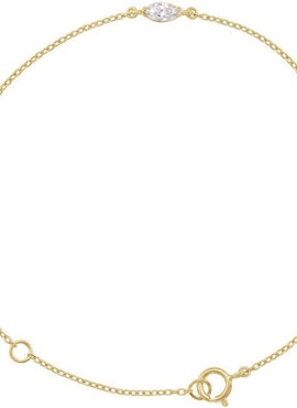 14K Yellow Gold 1/4 CT Lab-Grown Diamond 6 1/2-7 1/2