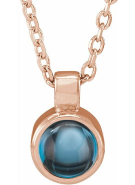 14K White Gold Natural White Opal Bezel-Set 16-18