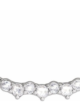 14K White Gold .07 CTW Rose-Cut Natural Diamond Scattered 18