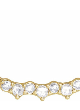 14K White Gold .07 CTW Rose-Cut Natural Diamond Scattered 18