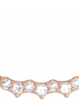 14K White Gold .07 CTW Rose-Cut Natural Diamond Scattered 18