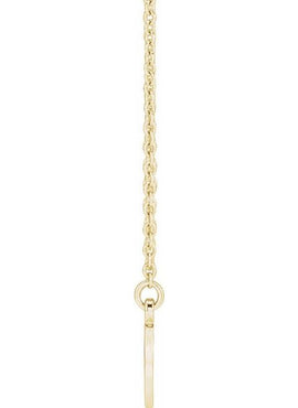 14K Yellow Gold Engravable Infinity Family 18