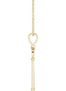 Platinum Engravable Key Pendant