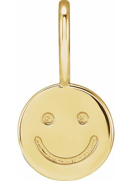 Platinum Smiley Face Charm/Pendant