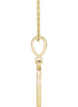14K Yellow Gold Natural Blue Sapphire Gigi 16-18