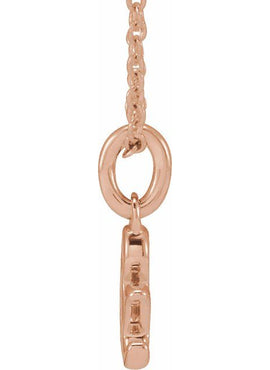 14K Yellow Gold .01 CTW Natural Diamond Ampersand 16-18