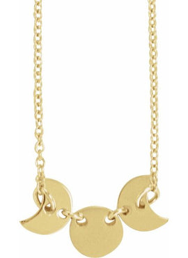 14K White Gold Triple Goddess 18
