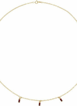 14K White Gold Natural Mozambique Garnet 16