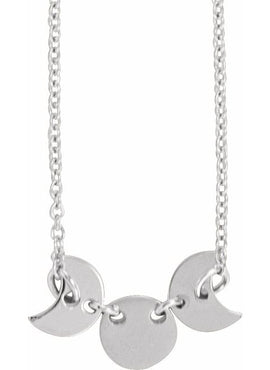 14K White Gold Triple Goddess 18