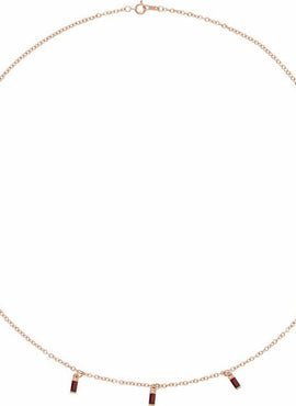 14K White Gold Natural Mozambique Garnet 16