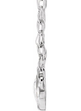 14K White Gold .03 CTW Rose-Cut Natural Diamond 18