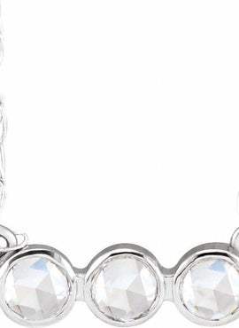14K White Gold .03 CTW Rose-Cut Natural Diamond 18
